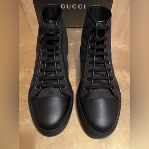 Gucci Original Miro Soft Piombo High Tops” Colour Nero / Black. Men’s size 12US.